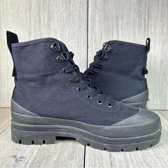 Everlane Utility Canvas Boots Combat Lace Up Platform Shoe Women's Size 6.5 - Picture 4 of 10